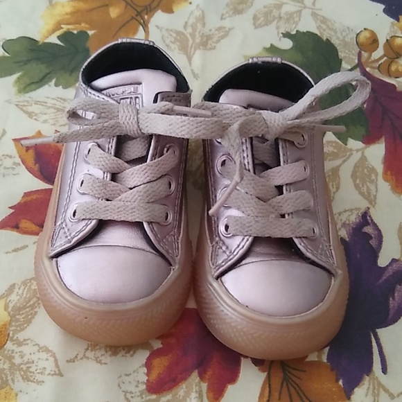 Converse Other - Dusty Pink Irridescent Converse All-Stars